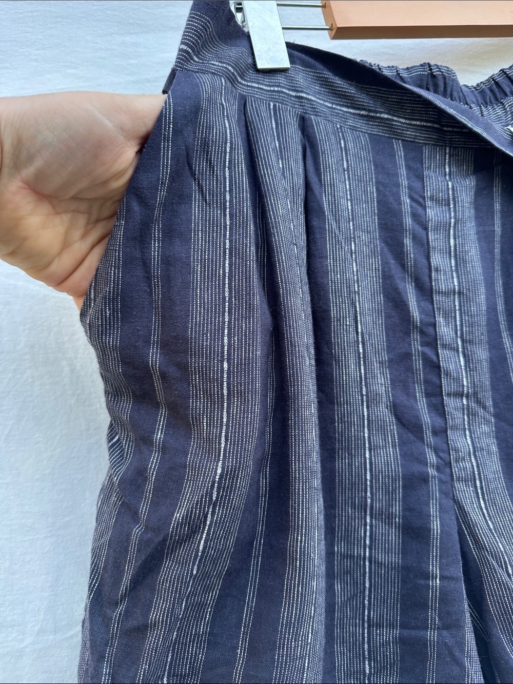 Gentle Fawn Hudson Striped Navy Tie-Waist Women’s Shorts - Picture 9 of 10